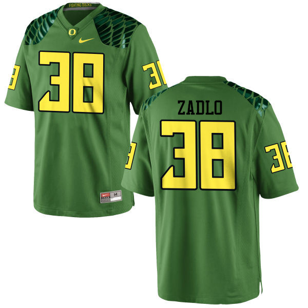 Men #38 Jaren Zadlo Oregon Ducks College Football Jerseys-Apple Green - Click Image to Close